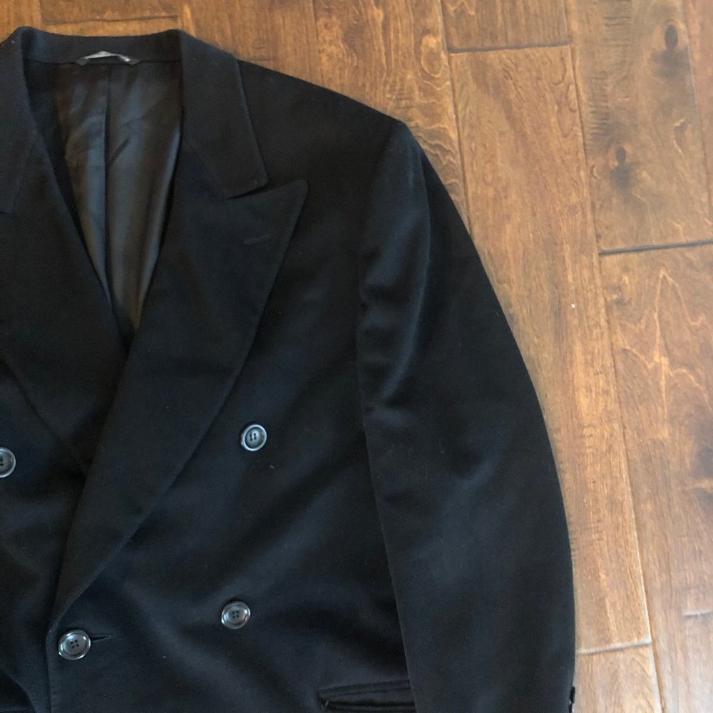 Canali | Black Wool and Cashmere Long Coat
